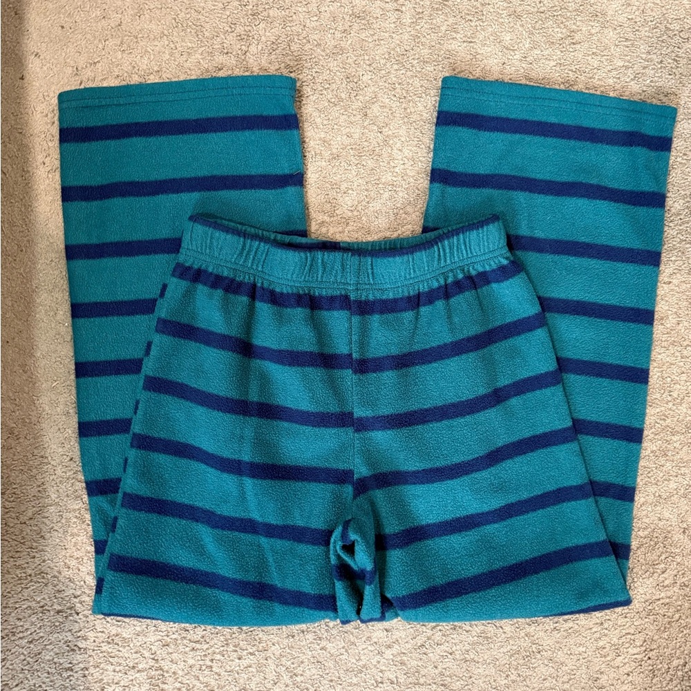 Eddie Bauer Teal and Navy Striped Kids Pajama Bottoms